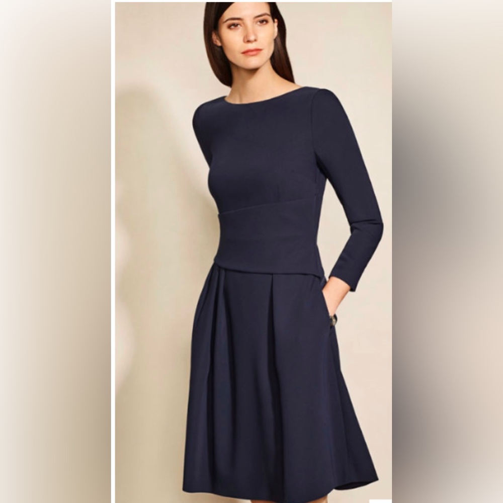 The Fold London Camelot Dress in Navy